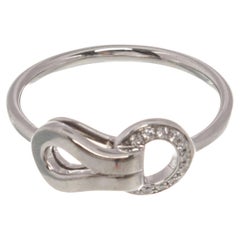 Cartier Silver Agrafe 18k Ring