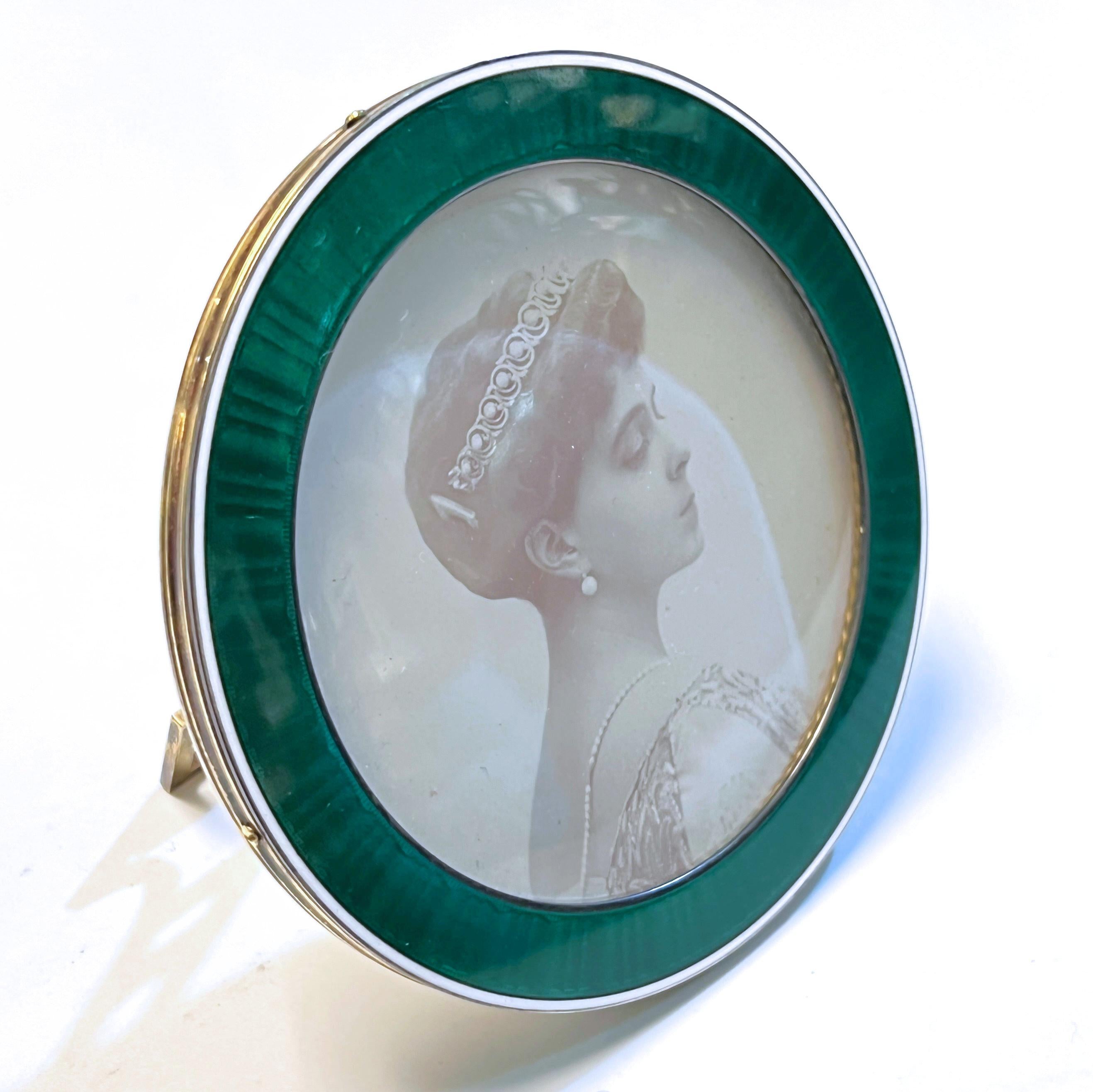 Cartier Silver and Enamel Picture Frame Circa 1900s For Sale 8