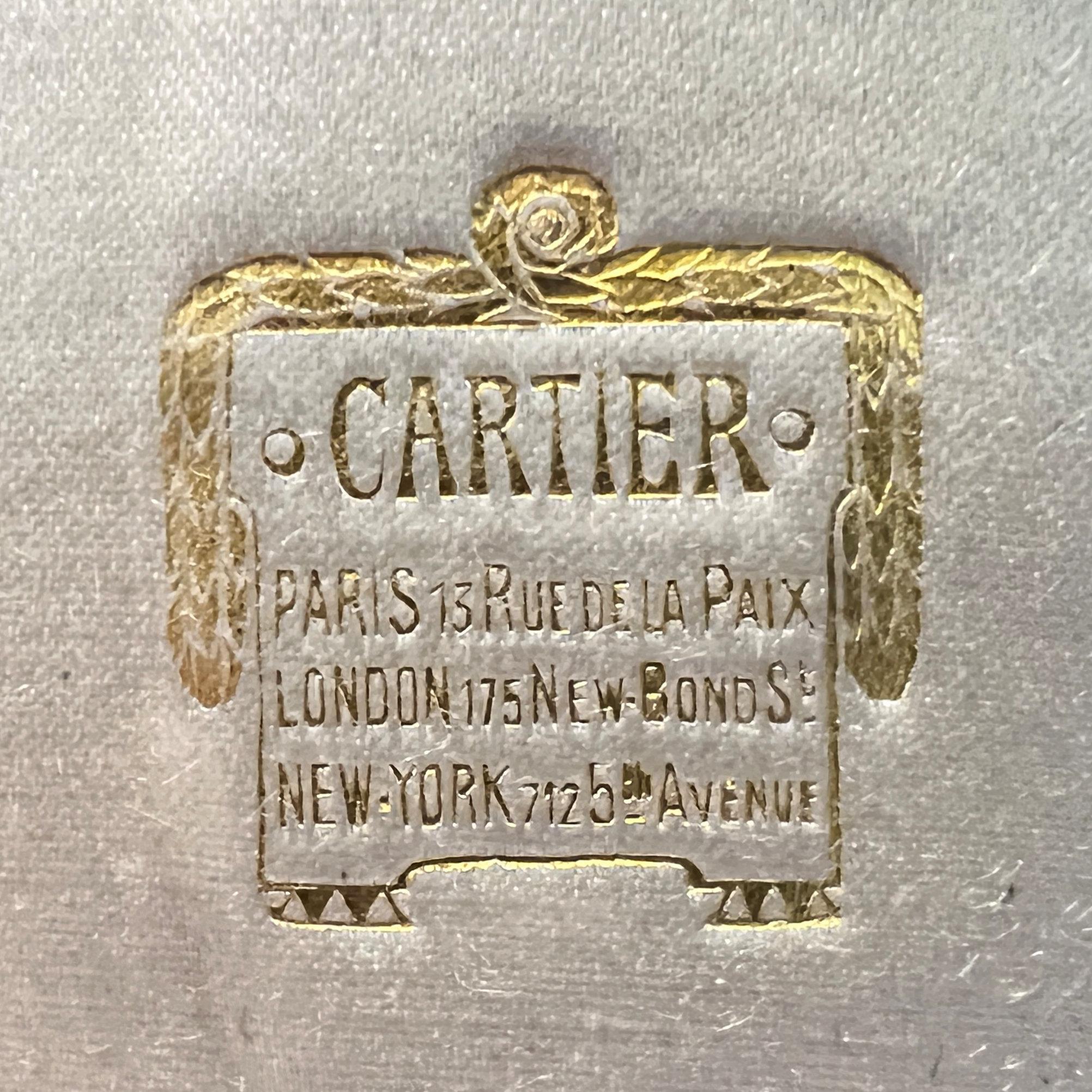 Cartier Bilderrahmen aus Silber und Emaille, um 1900 im Angebot 3