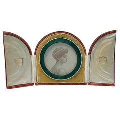 Cartier Silver and Enamel Picture Frame Circa 1900s