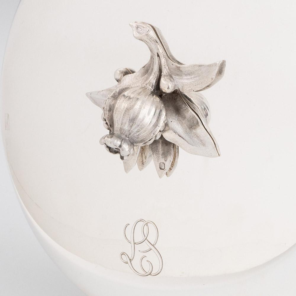 Art Déco Scatola e coperchio d'argento Cartier di Puiforcat c1940 in vendita