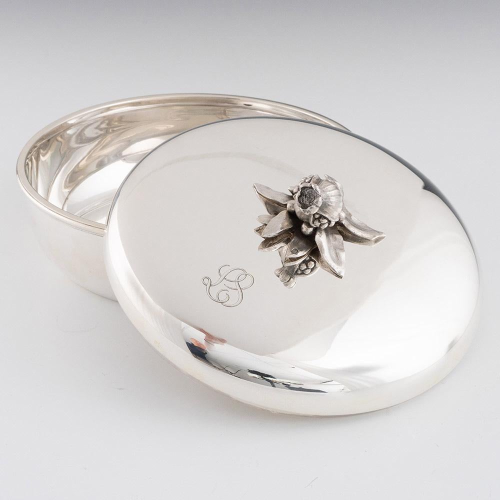 Scatola e coperchio d'argento Cartier di Puiforcat c1940 In condizioni buone in vendita a Tunbridge Wells, GB