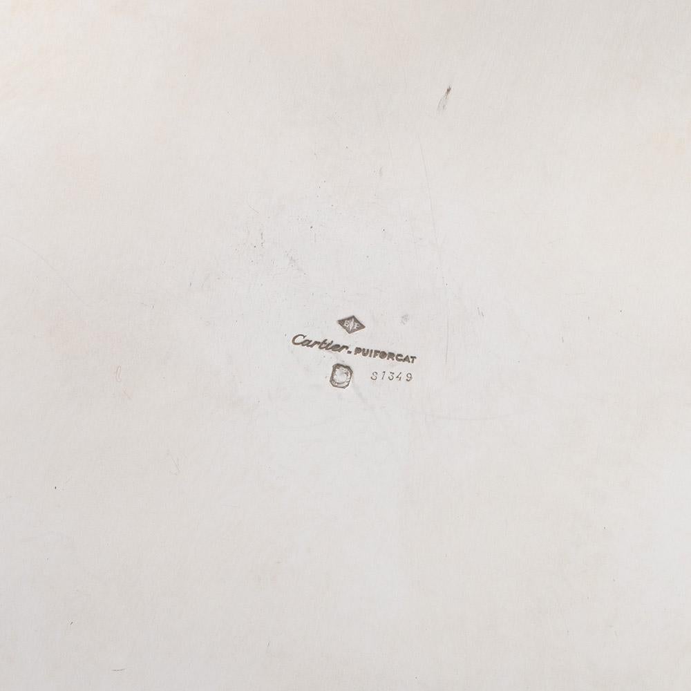 Scatola e coperchio d'argento Cartier di Puiforcat c1940 in vendita 1