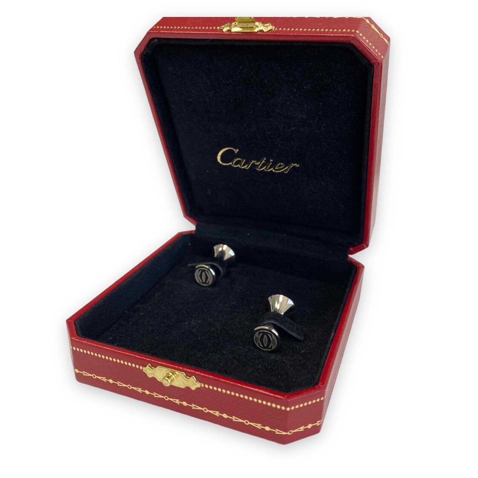 Item 
specificsCondition
New without tags
Seller Notes
“New, never been used; comes with the original box”
Brand Cartier
Type Cufflinks
Department Men
Color Silver
Base Metal Silver
Country/Region of Manufacture France
Country of Origin France

