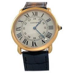 Cartier Silver Dial 18 Karat Yellow Gold Watch