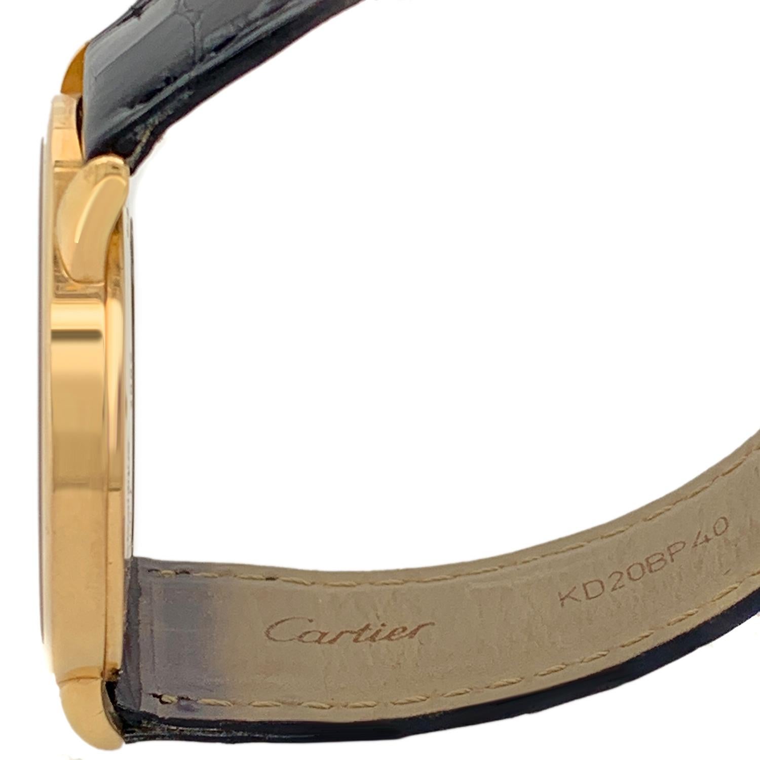 Cartier Silver Dial 18 Karat Yellow Gold Watch 7