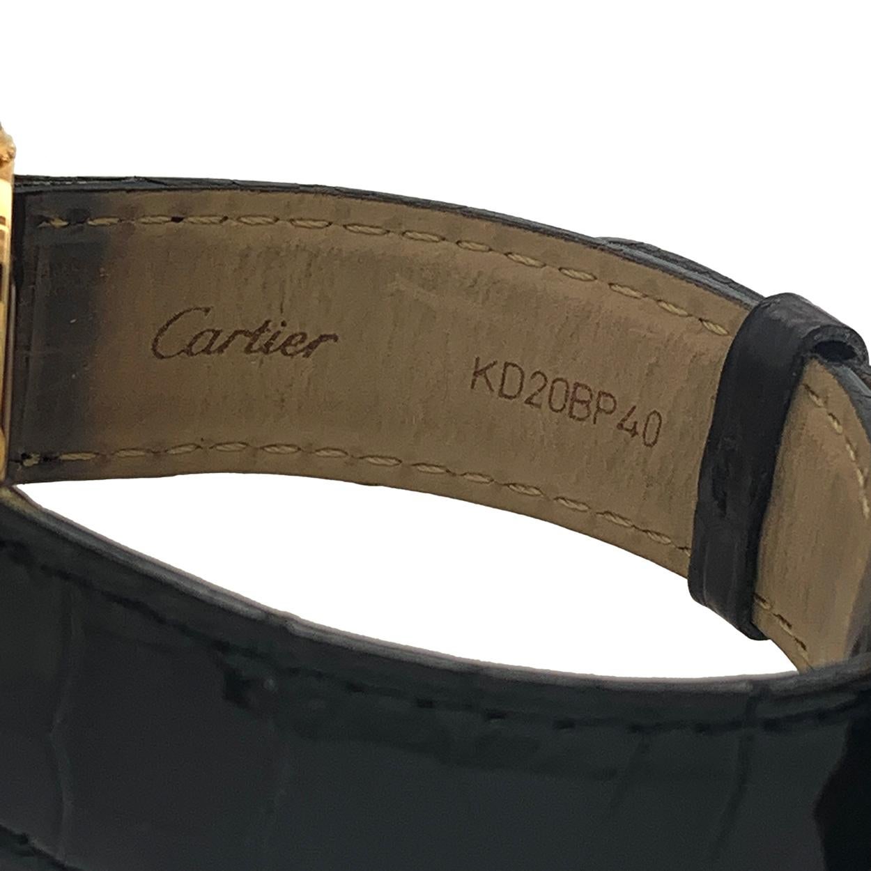 Cartier Silver Dial 18 Karat Yellow Gold Watch 2