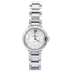 Cartier Silver Diamond Stainless Steel Ballon Bleu WE902075 Women's Wristwatch 3