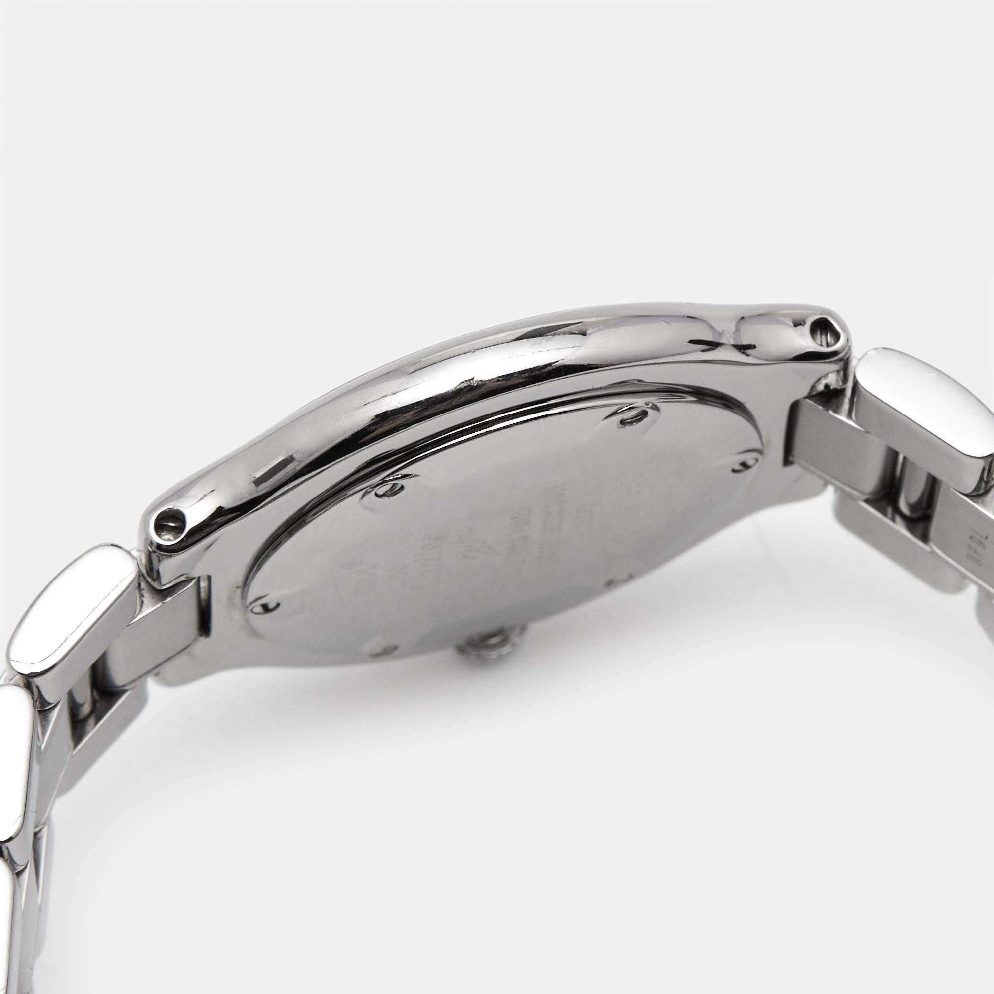 Cartier Silver Grey Stainless Steel Must De Cartier Women's Wristwatch 31 mm 3