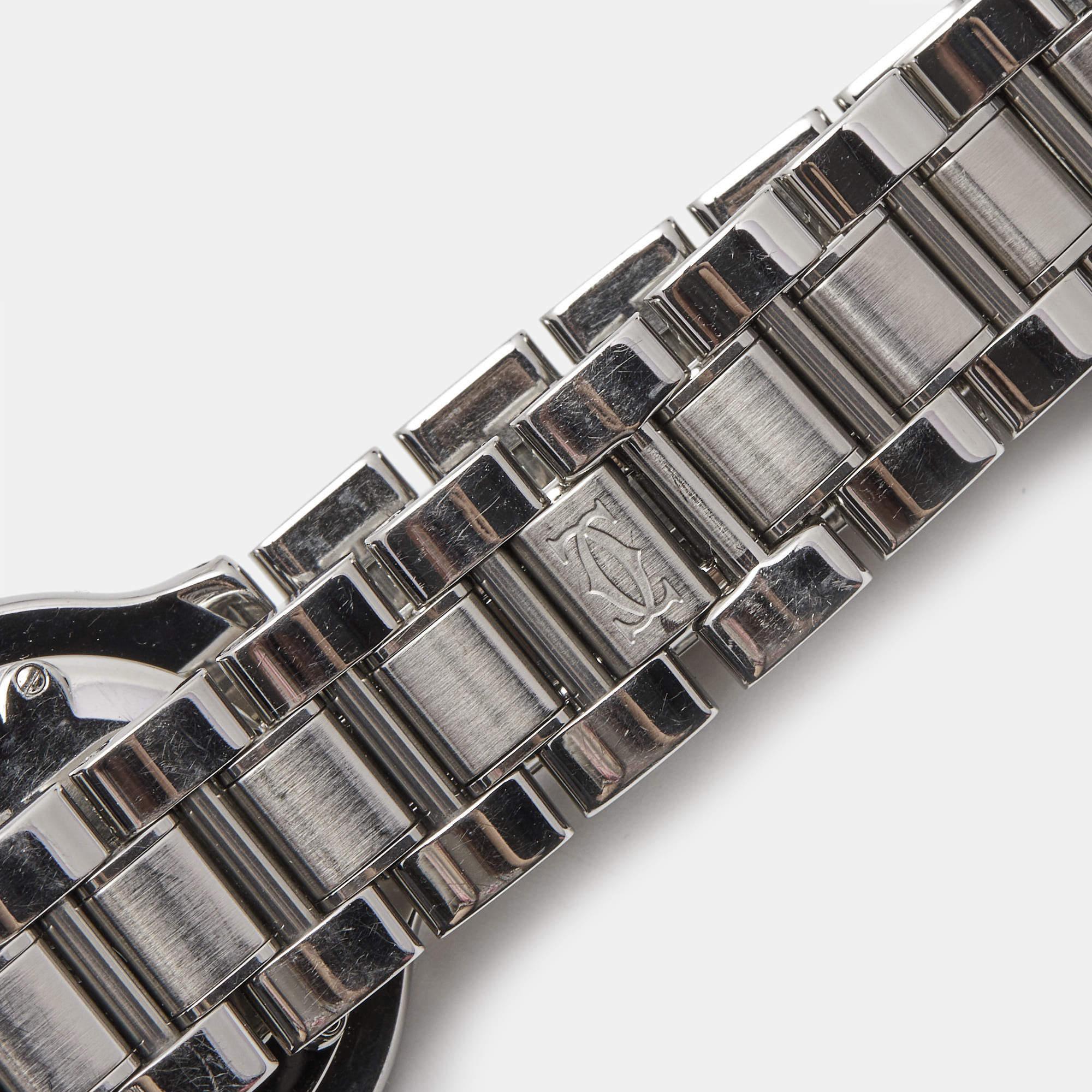 Cartier Silver Grey Stainless Steel Must De Cartier Women's Wristwatch 31 mm 4