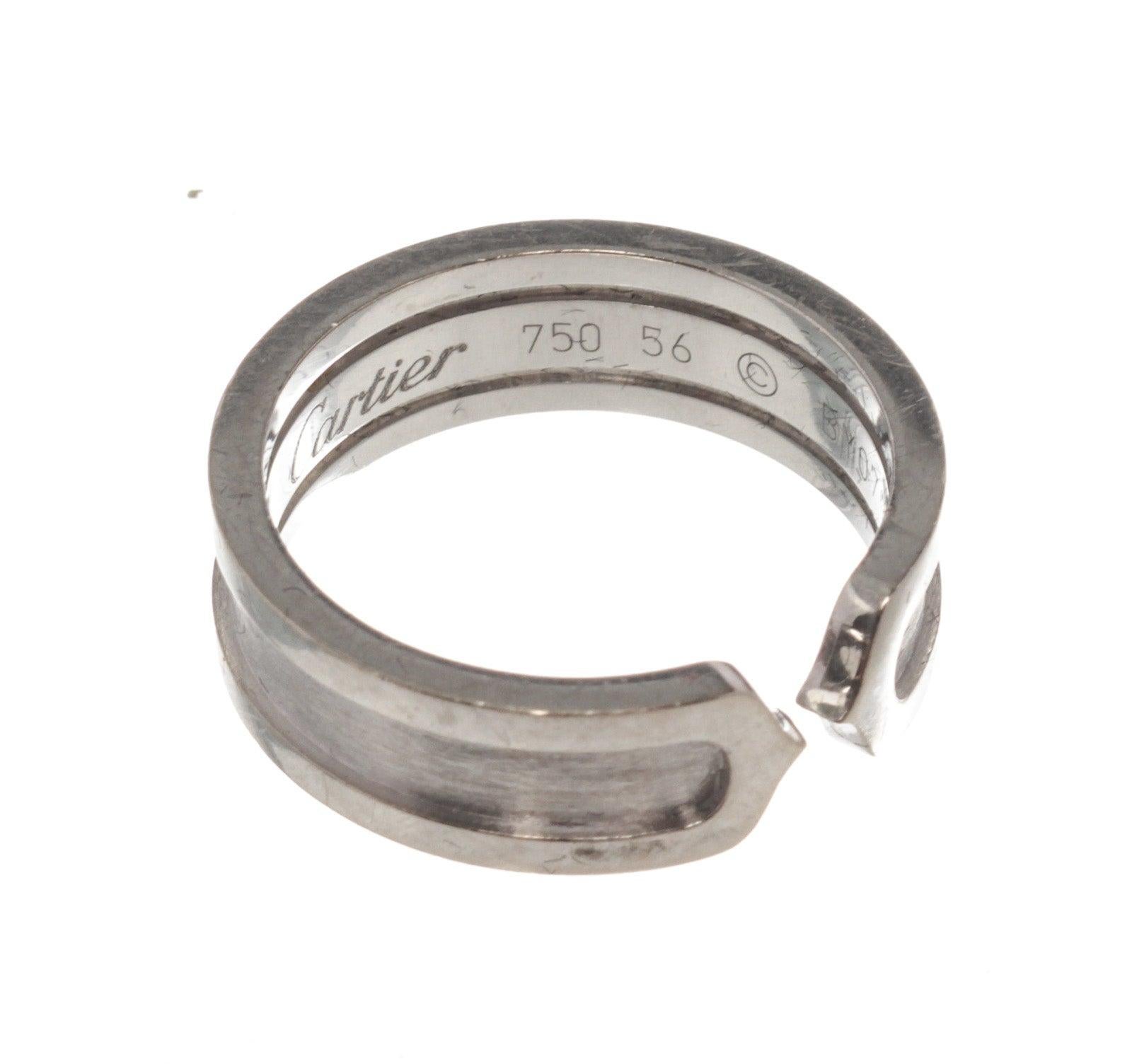 Cartier Silver Love Band Ring at 1stDibs