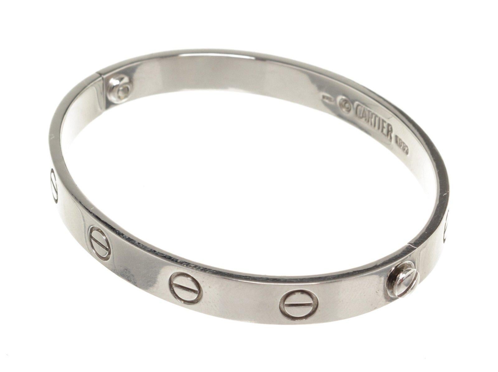 Cartier Silver Love Bracelet In Good Condition For Sale In Irvine, CA