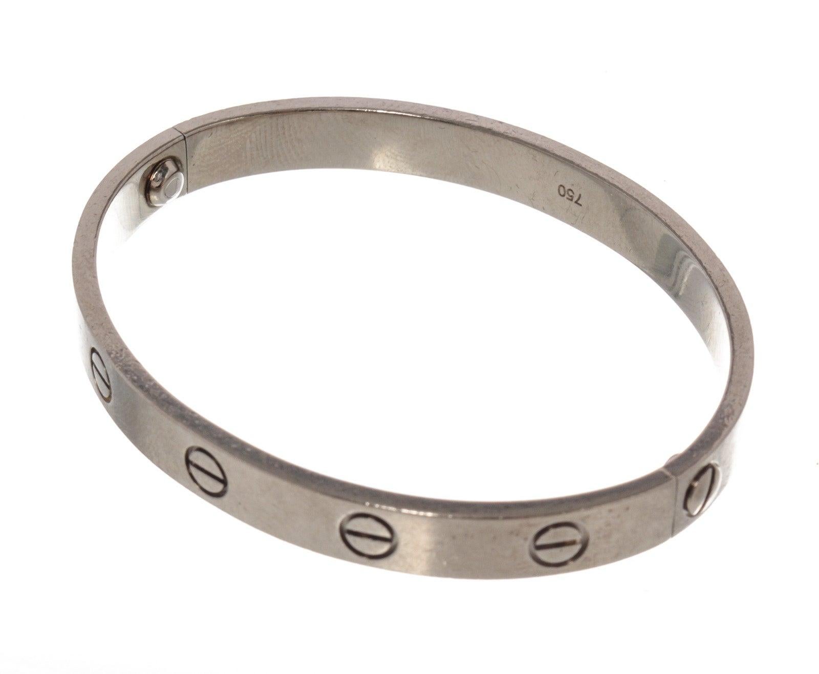 Cartier Silver Love Bracelet In Good Condition In Irvine, CA
