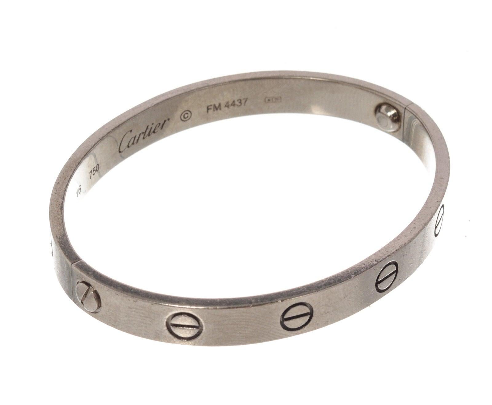 Women's or Men's Cartier Silver Love Bracelet