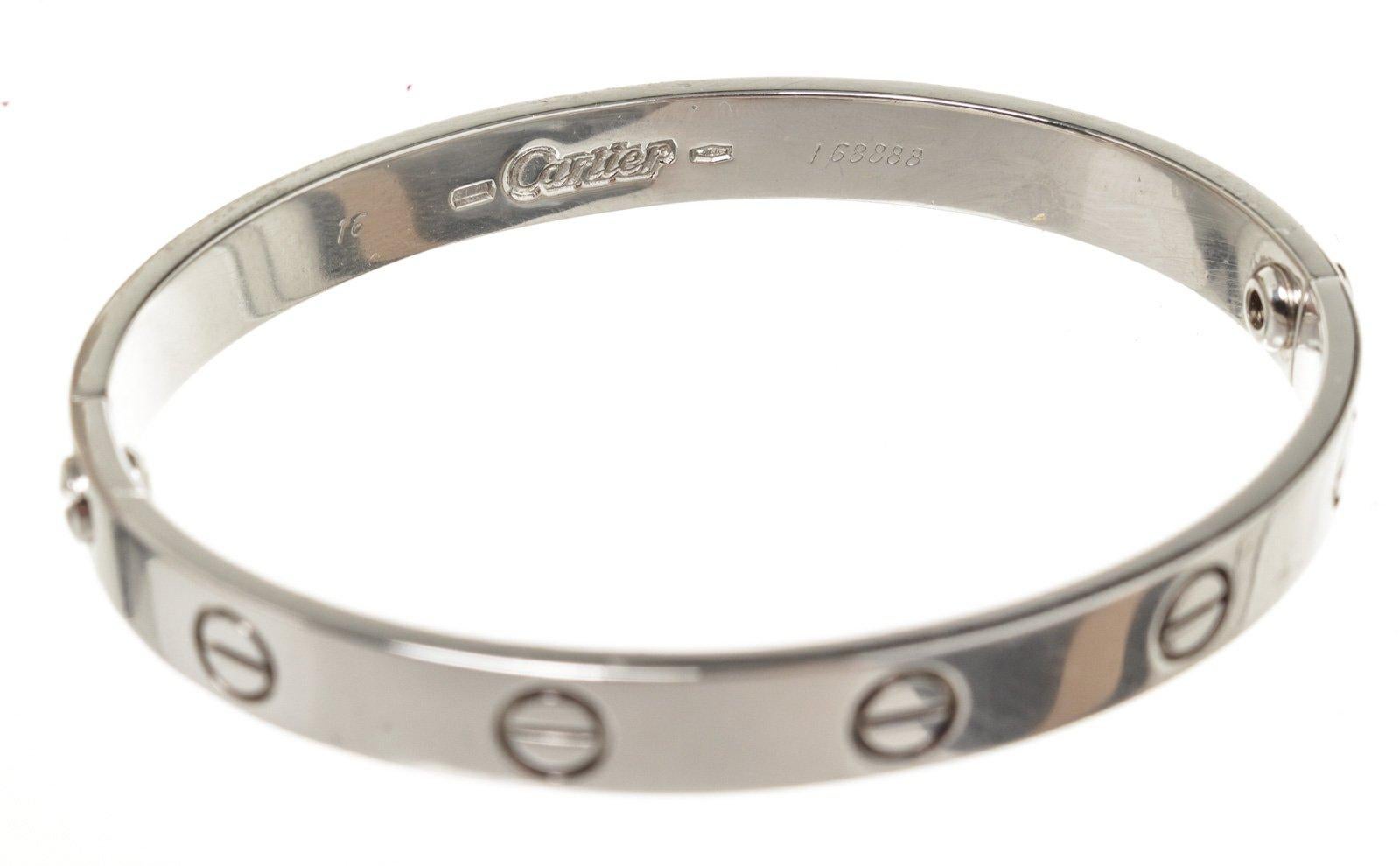 Cartier Silver Love Bracelet For Sale 1
