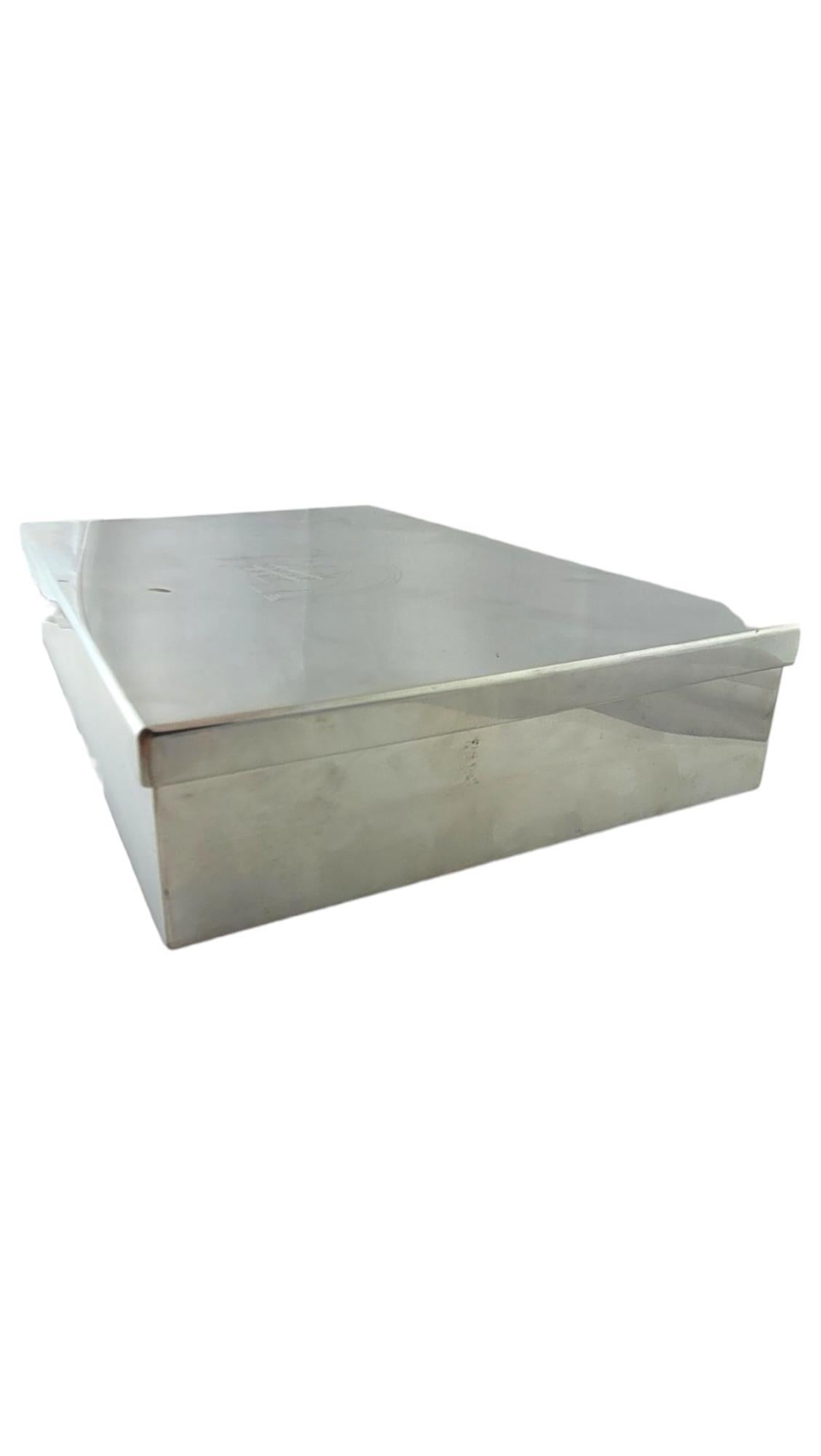 Cartier Silver Plated 20th Century Fox Velvet Lined Box #17612 Bon état - En vente à Washington Depot, CT