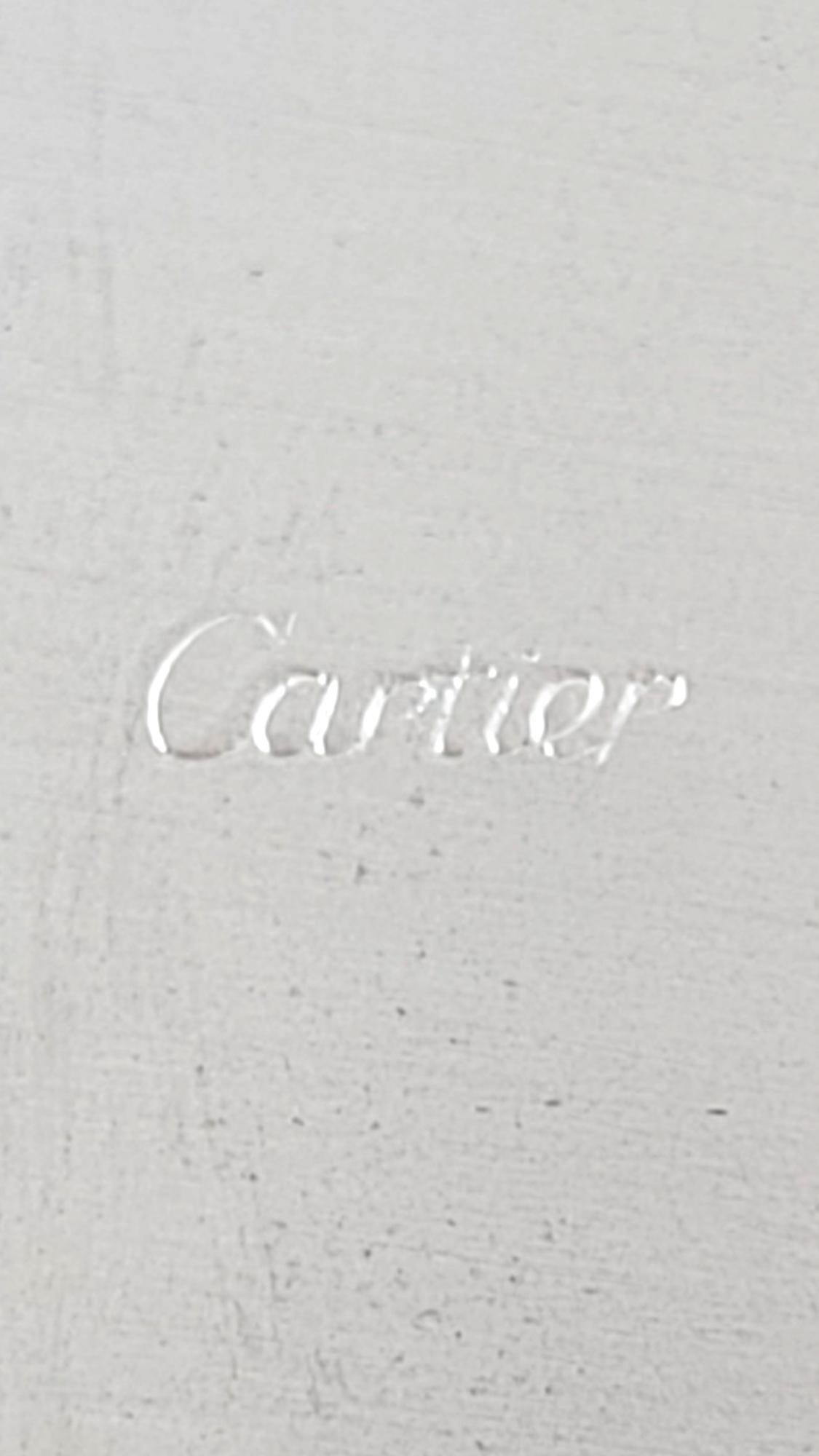 Cartier Silver Plated 20th Century Fox Velvet Lined Box #17612 en vente 2