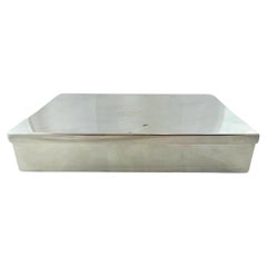 Cartier Silver Plated 20th Century Fox Samt gefüttert Box #17612