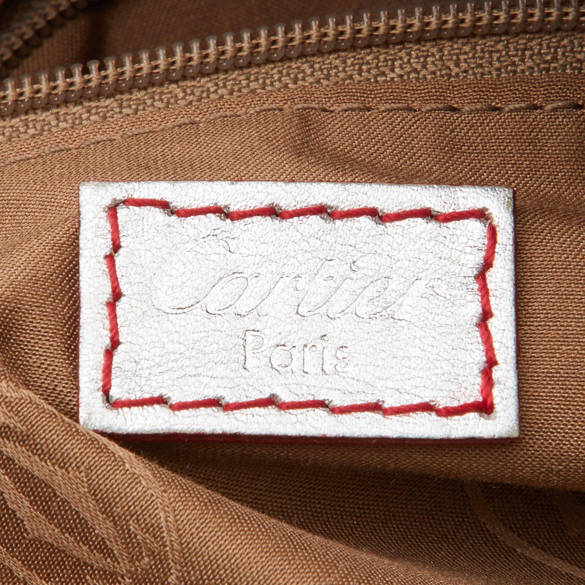 Cartier Silver/Red Leather Marcello de Cartier Bag 6