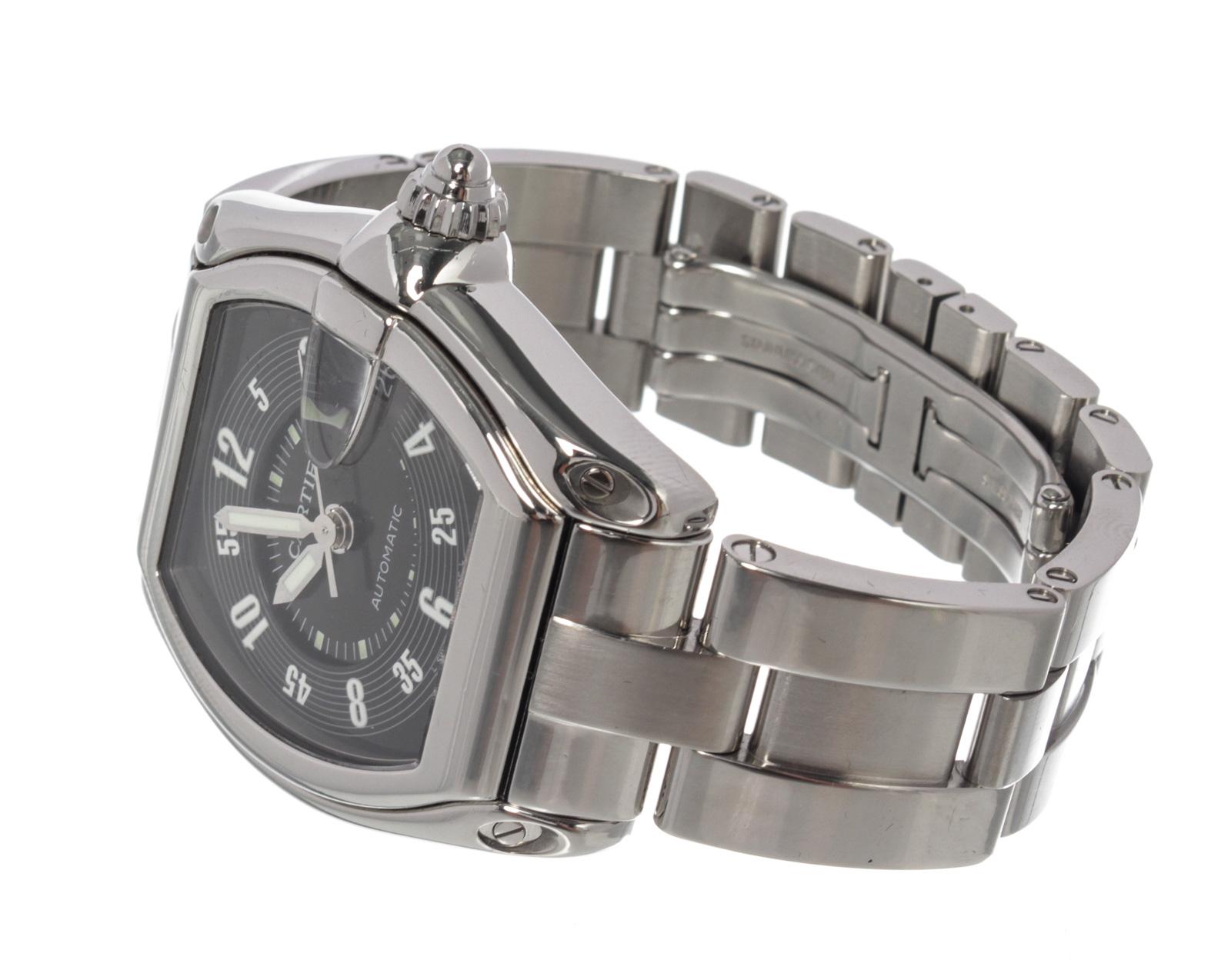 Cartier Silver Roadster LM Watch For Sale 3