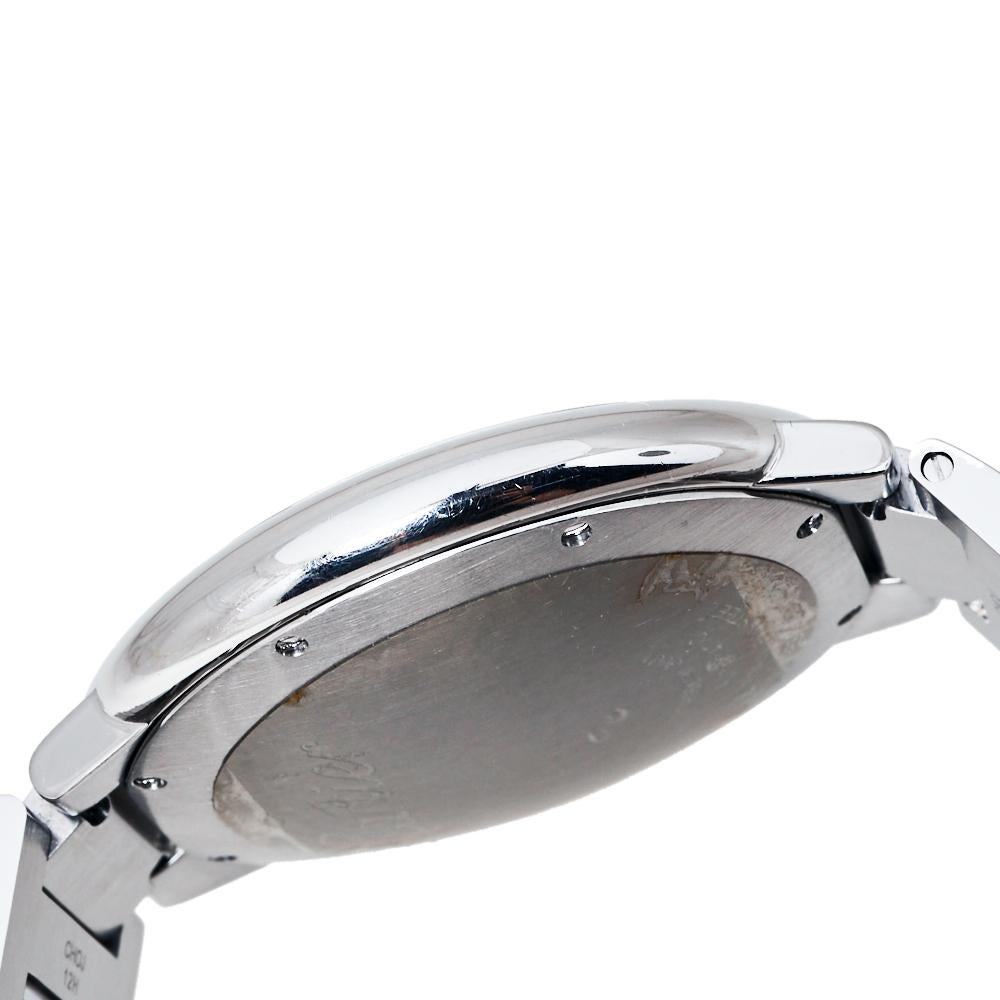 Cartier Silver Stainless Steel Ballon Bleu 3001 Men's Wristwatch 42 mm 2