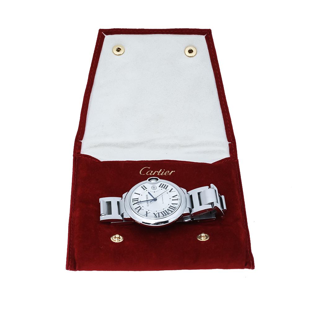 Cartier Silver Stainless Steel Ballon Bleu 3765 Men's Wristwatch 42MM 4
