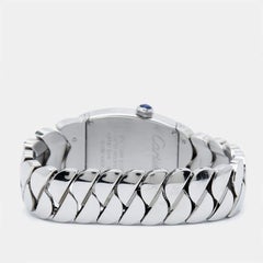 Cartier Silber Edelstahl Diamant La Dona W660022I Damenarmbanduhr 28 mm