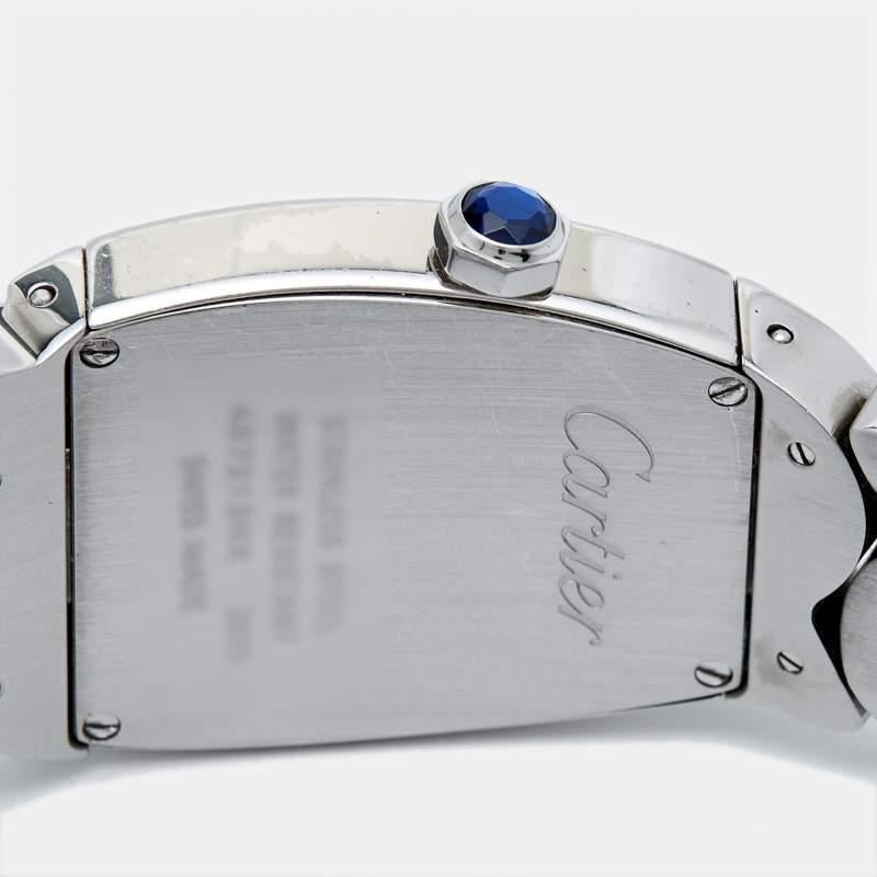 Contemporain Cartier La Dona W660022I Montre-bracelet pour femme 28 mm en argent, acier inoxydable et diamants en vente