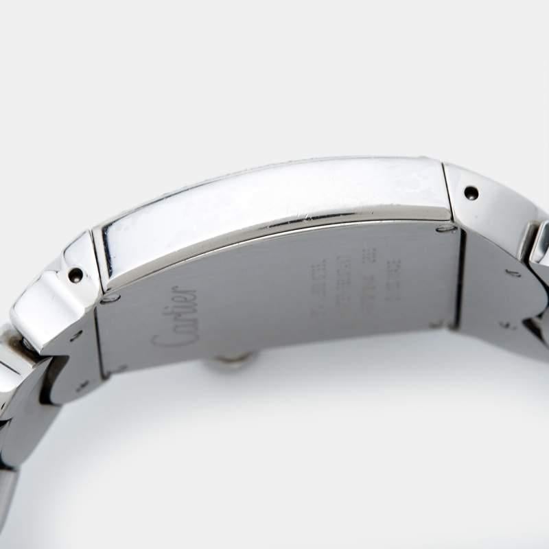 Cartier La Dona W660022I Montre-bracelet pour femme 28 mm en argent, acier inoxydable et diamants Pour femmes en vente