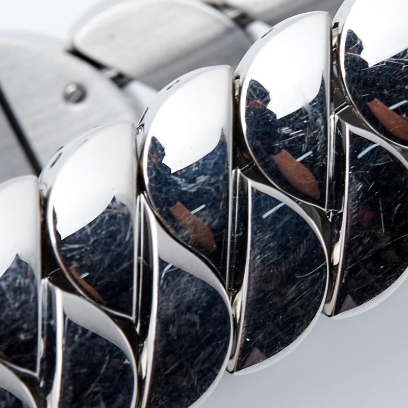 Cartier La Dona W660022I Montre-bracelet pour femme 28 mm en argent, acier inoxydable et diamants en vente 2
