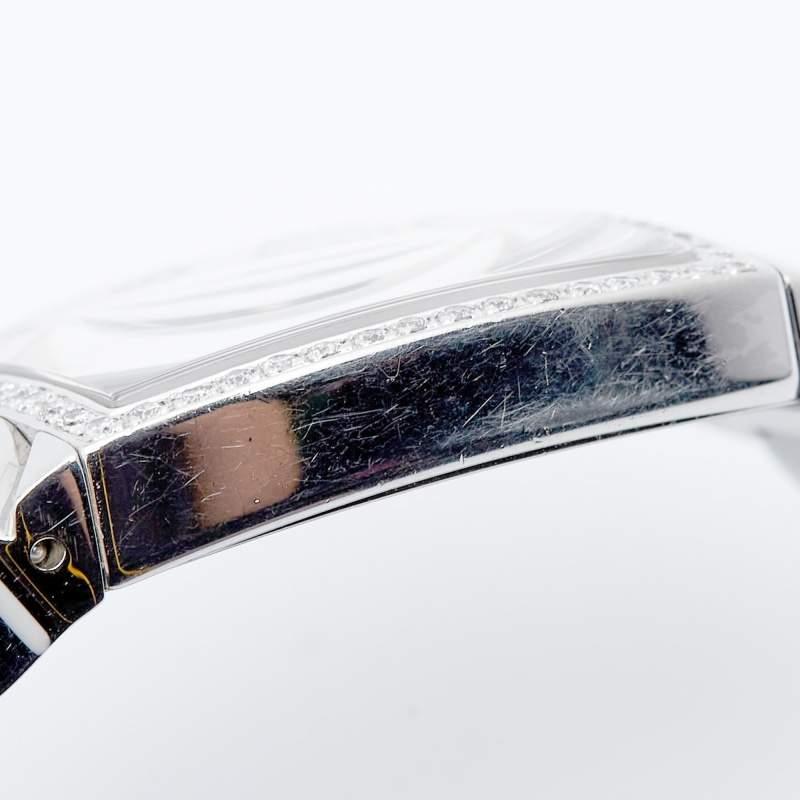 Cartier La Dona W660022I Montre-bracelet pour femme 28 mm en argent, acier inoxydable et diamants en vente 3
