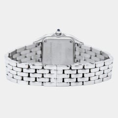 Cartier Silver Stainless Steel Diamond Panthère W4PN0007 Women's Wristwatch 22 m