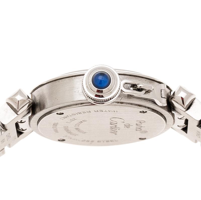 Cartier Silver Stainless Steel Pasha de Cartier 2973 Women's Wristwatch 27 mm 2