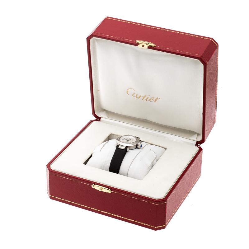 Cartier Silver Stainless Steel Pasha de Cartier 2973 Women's Wristwatch 27 mm 3