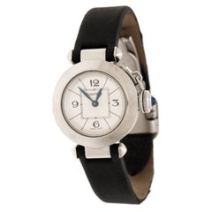 Cartier Silver Stainless Steel Pasha de Cartier 2973 Women's Wristwatch 27 mm