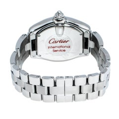 Cartier Silver Stainless Steel Roadster 2675 Women's Wristwatch 31 mm