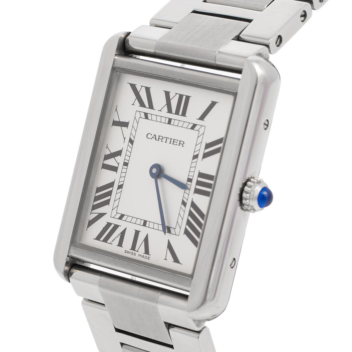 Cartier Silver Stainless Steel Tank 
