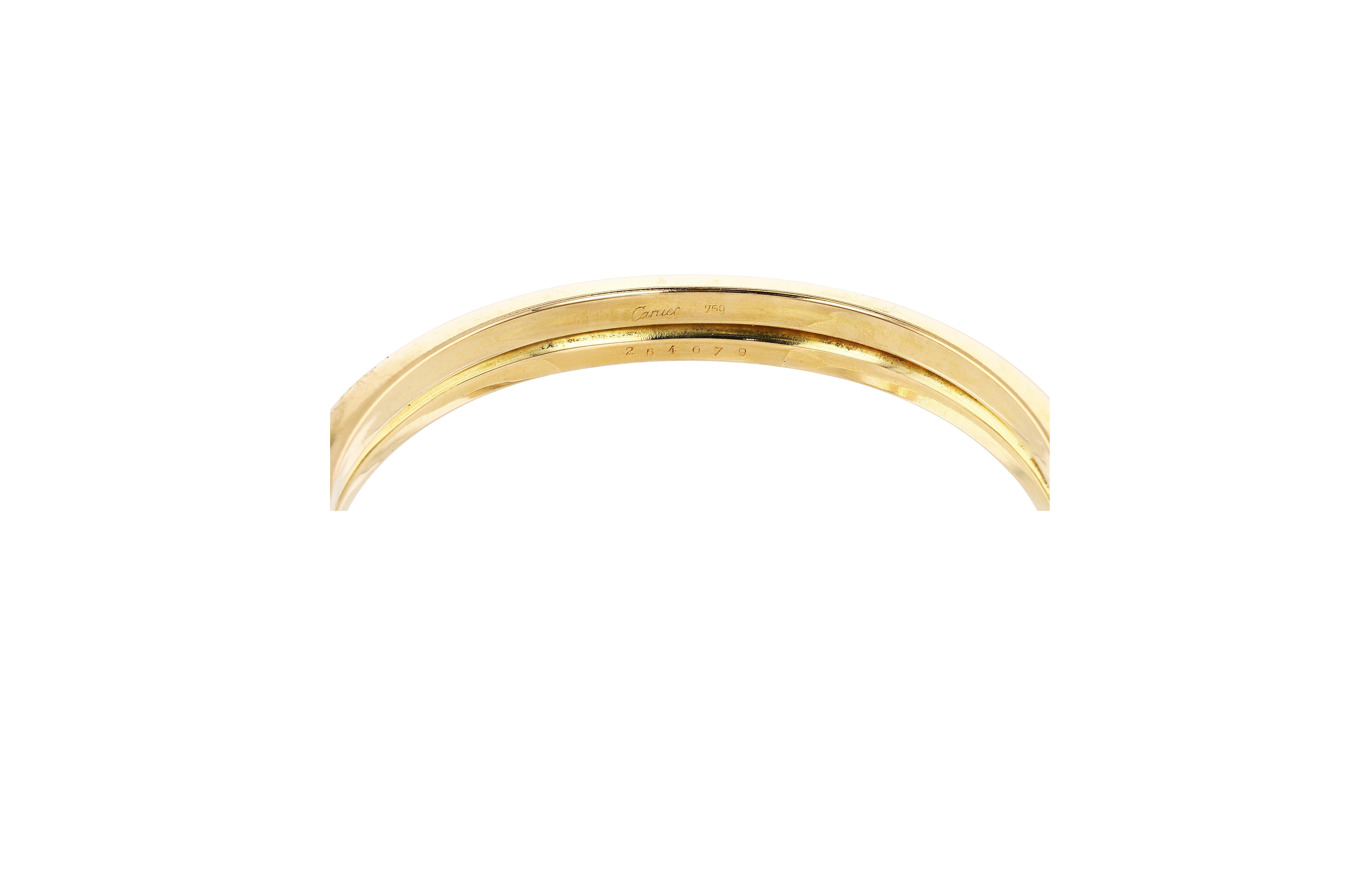 Cartier Bangle Panthere in argento e oro 18 carati In condizioni ottime in vendita a Princeton, NJ