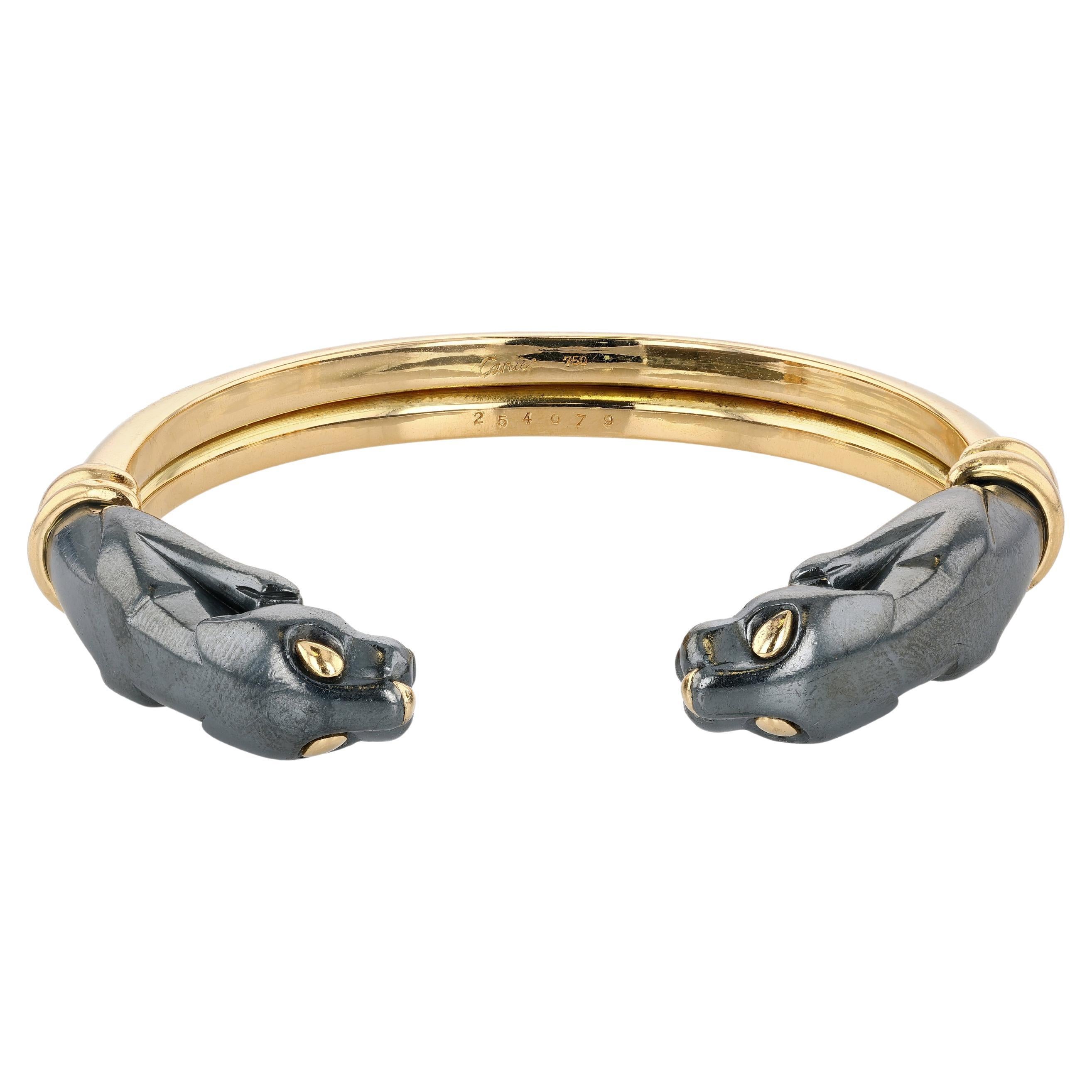 Cartier Bangle Panthere in argento e oro 18 carati