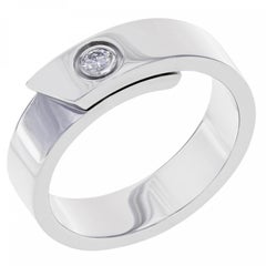 Cartier Single Diamond Signature Anniversary Band With Paperwork 18KW