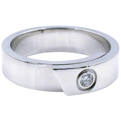 Cartier Single Diamond Signature Anniversary Band With Paperwork 18KW