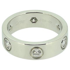 Cartier LOVE Ring mit sechs Diamanten, Größe J (49)