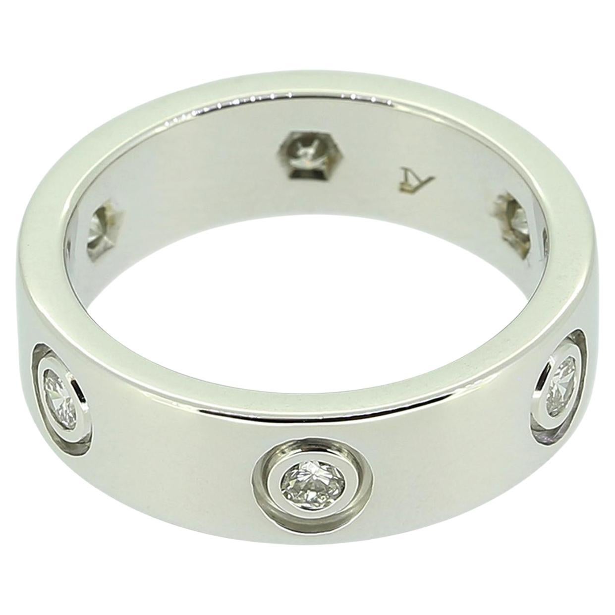 Cartier LOVE Ring mit sechs Diamanten, Größe K 1/2 (51)