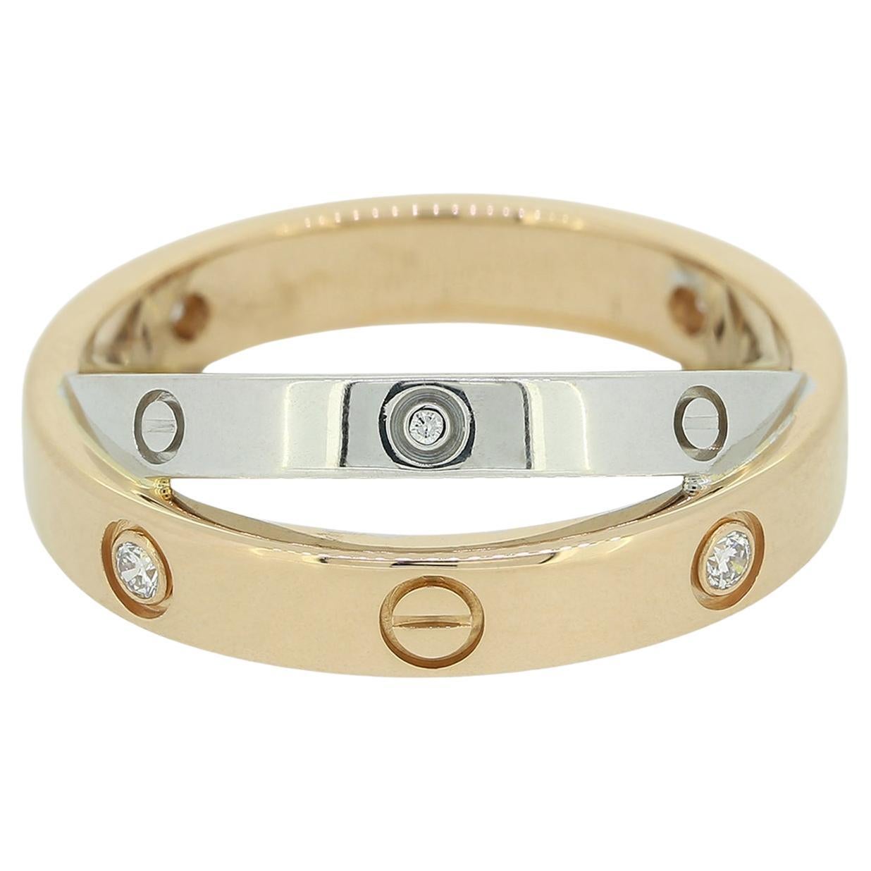 Cartier LOVE Ring mit sechs Diamanten, Größe L (51)