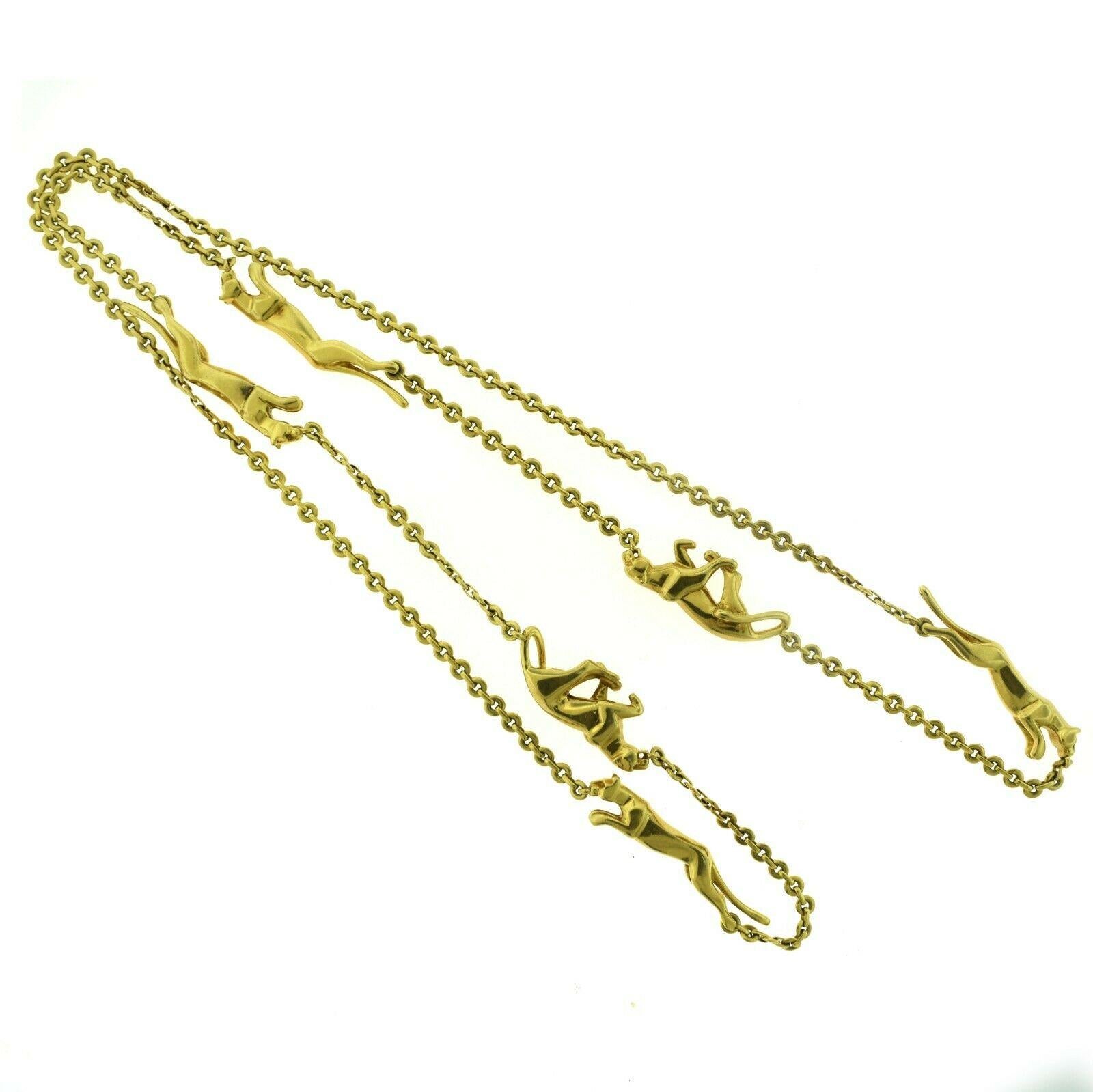Brilliance Jewels, Miami
Questions? Call Us Anytime!
786,482,8100

Designer: Cartier

Collection: Panthere de Cartier

Style: Long Link 6 Panther Chain Necklace

Metal: Yellow Gold

Metal Purity: 18k

Necklace Length: 36 inches​​​​​​​

Total Item
