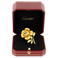 Retro Cartier Sixties Rose Brooch