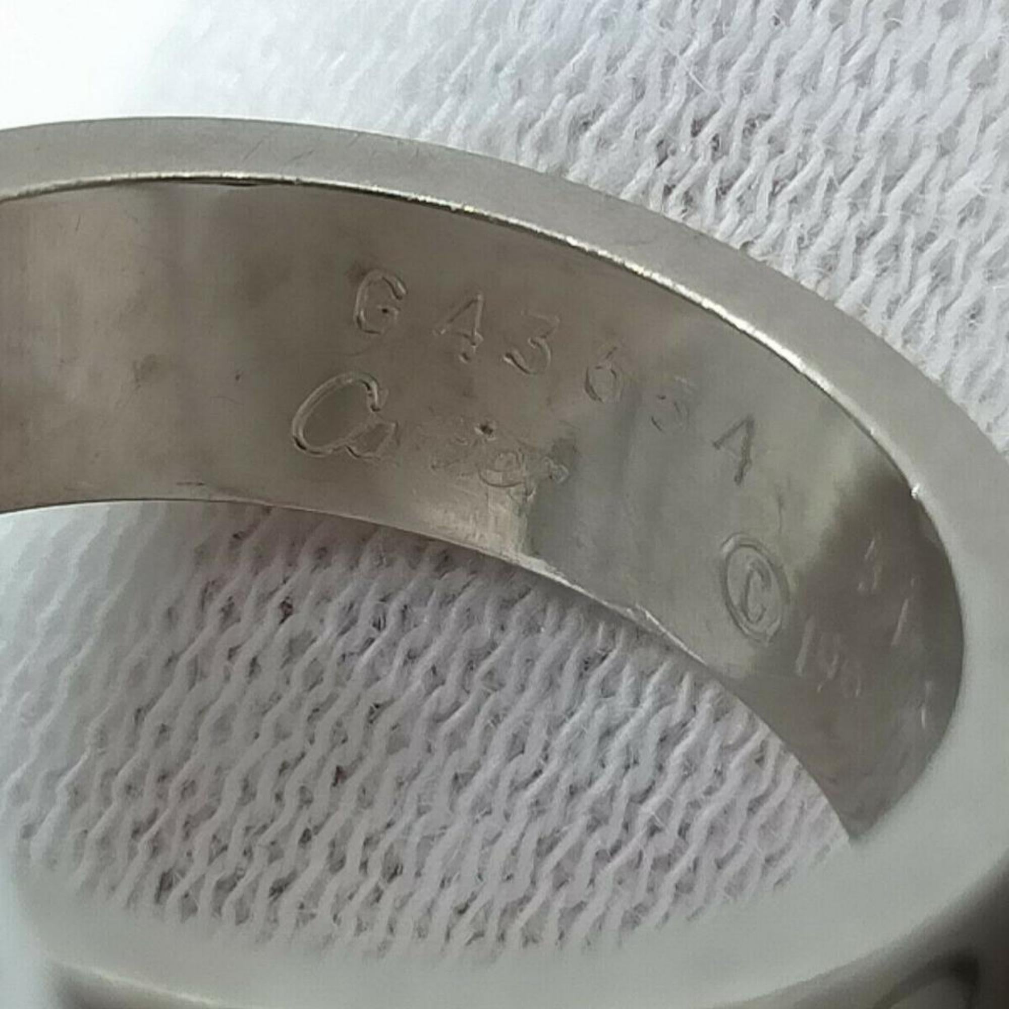 Cartier Size 5.75 18k White Gold Love Ring 929ct91 For Sale 4