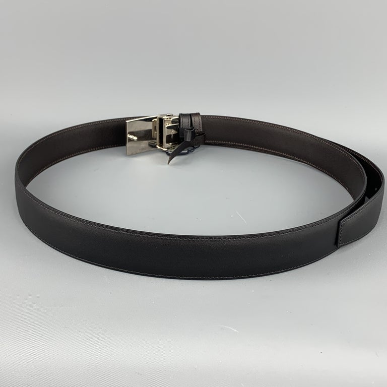 CARTIER Size Black and Brown Leather Reversible Silver Tone XIII Belt ...