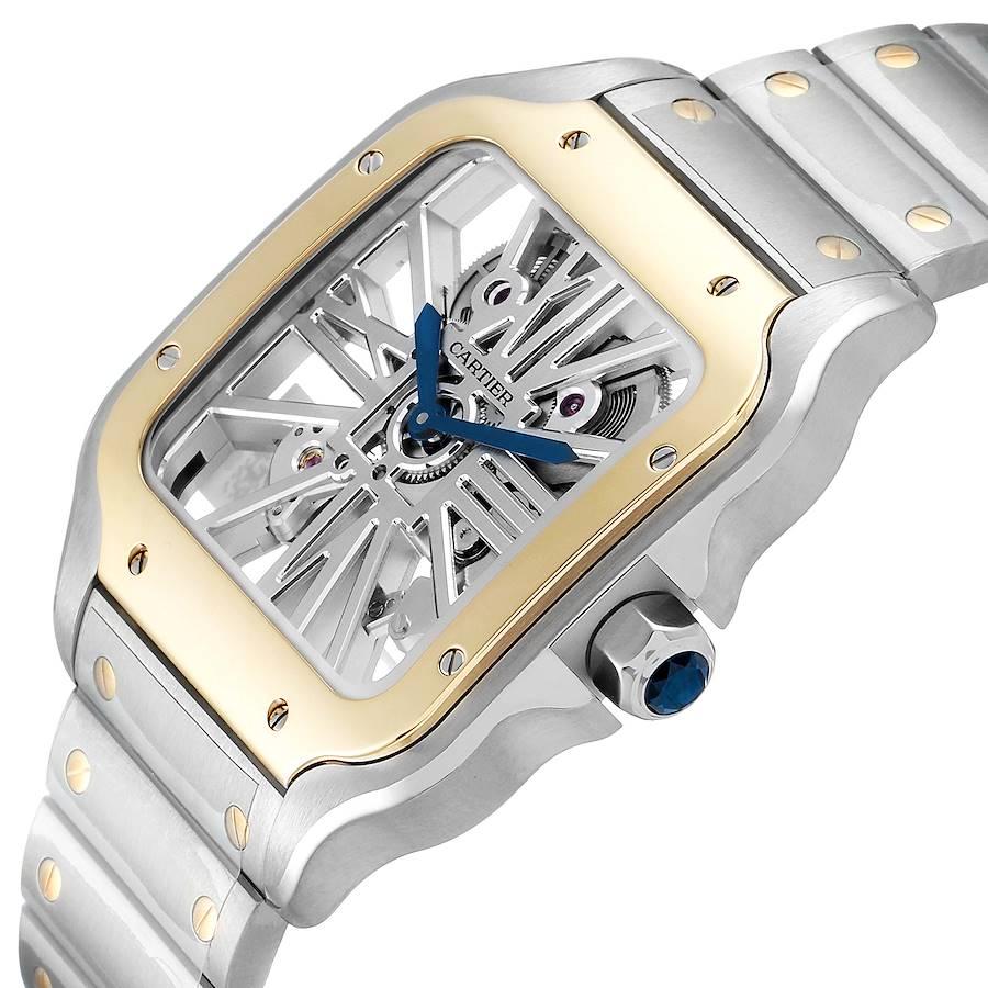 cartier santos squelette or rose