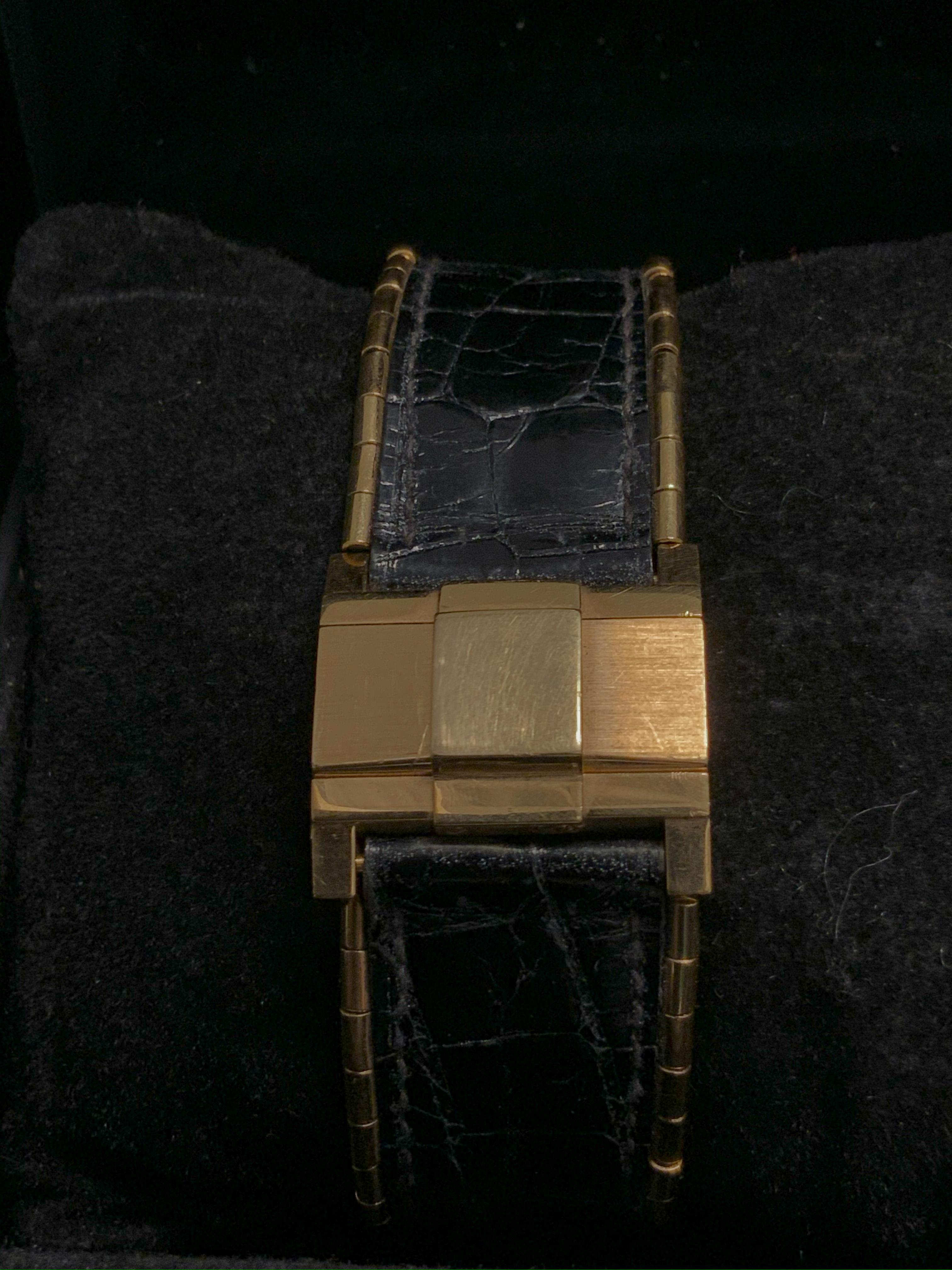 Cartier Slide Watch with 18k Yellow Gold-Hidden Watch Face For Sale 3